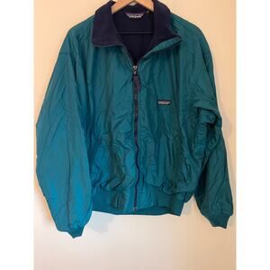 Vintage 90's Patagonia Fleece Lined Zip-Up Jacket Made In US